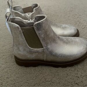 Girls Metallic Ankle Boots
